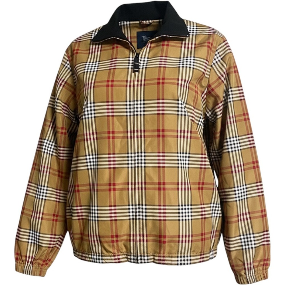 Vintage 90s Catalina Cappuccino Plaid Windbreaker Women's Medium